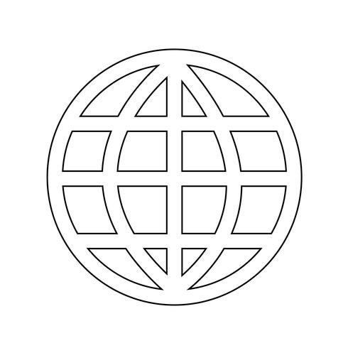 Globe aarde pictogram vectorillustratie vector