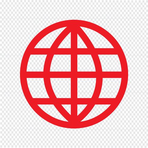 Globe aarde pictogram vectorillustratie vector