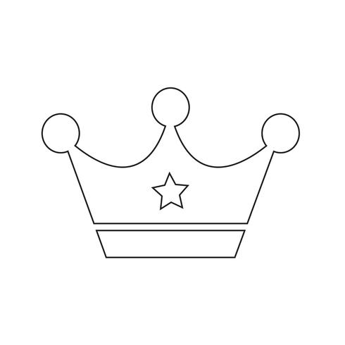 Kroon pictogram vectorillustratie vector