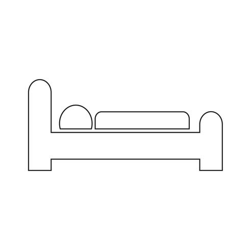 hotel slaap pictogram vectorillustratie vector