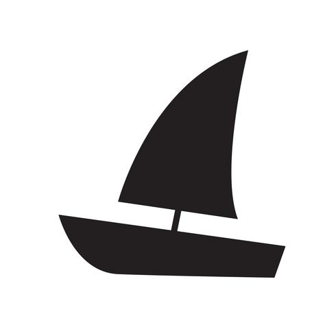 Zeilboot pictogram vectorillustratie vector