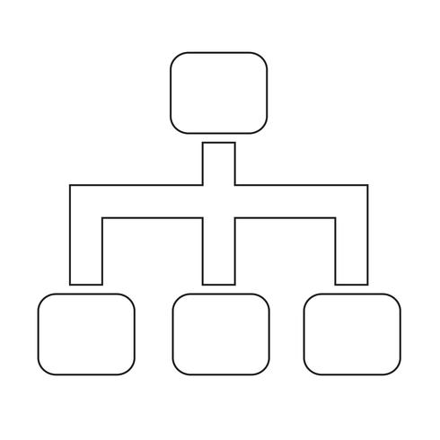 Boomstructuur pictogram vectorillustratie vector