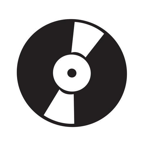 Retro vinyl record pictogram vectorillustratie vector