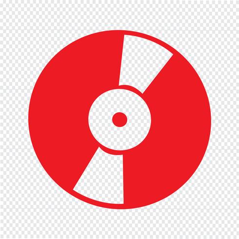 Retro vinyl record pictogram vectorillustratie vector