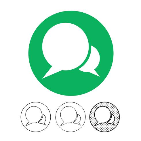 tekstballon chat vector pictogram