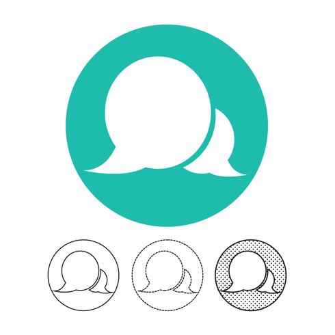 tekstballon chat vector pictogram