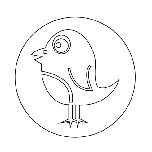 Vogel pictogram vector