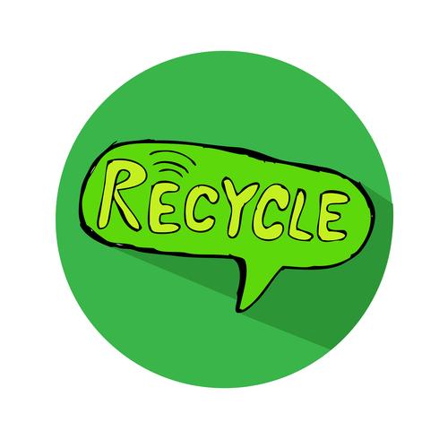 Recycle teken pictogram vector