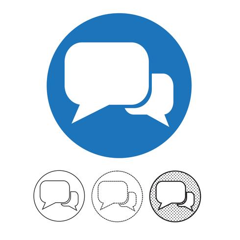 tekstballon chat vector pictogram