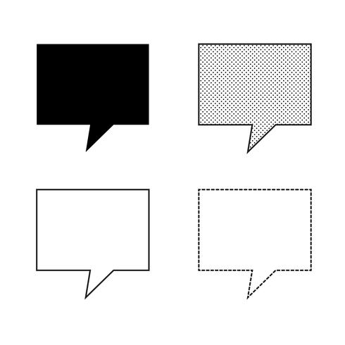 Spraak bubbels pictogram vector