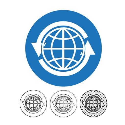 Globe vector pictogram