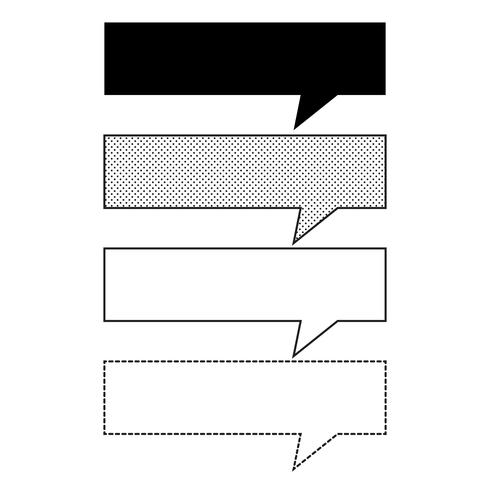 Spraak bubbels pictogram vector