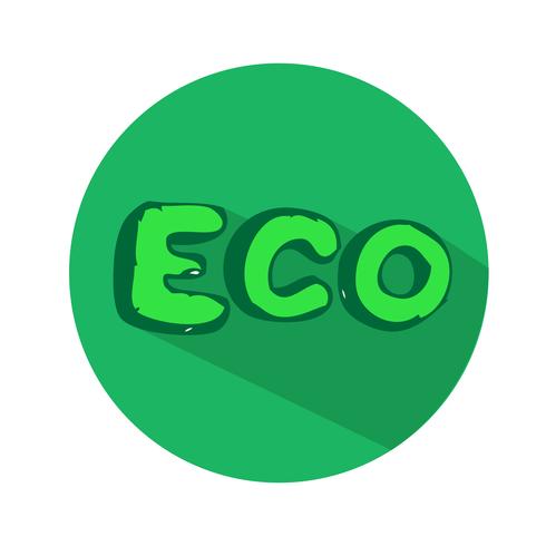 eco belettering pictogram vector