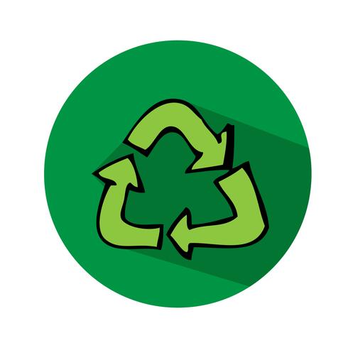 Recycle teken pictogram vector