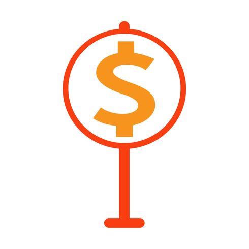 Dollar teken geld pictogram vector