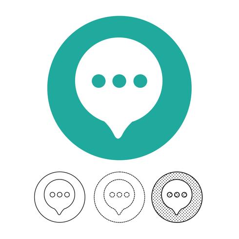 tekstballon chat vector pictogram