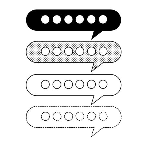 Spraak bubbels pictogram vector