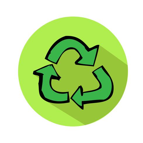 Recycle teken pictogram vector