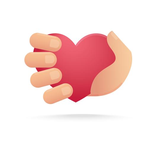 hand met hart pictogram. concept van liefde vector