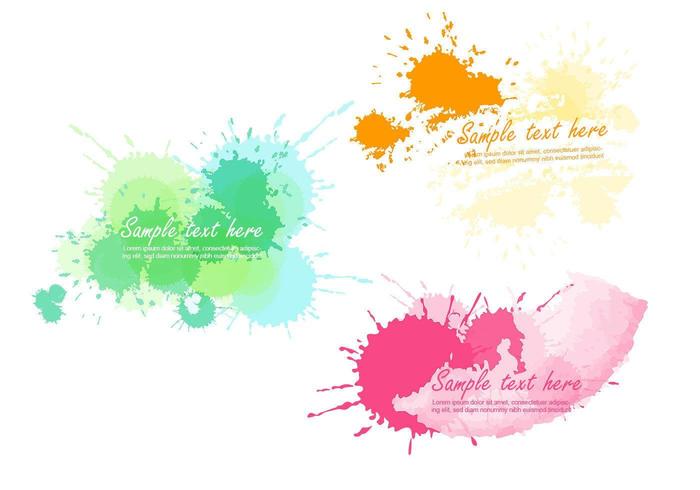 Heldere verf ploetert Vector Banner Pack