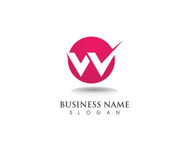 W-logo zakelijke en symbolen sjabloon vector