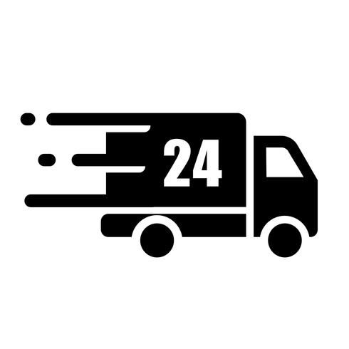 24-uurs levering pictogram Vector