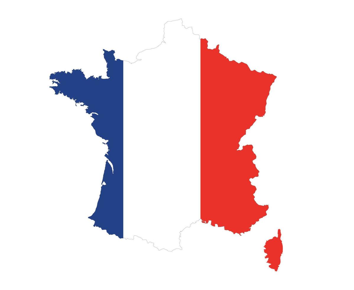frankrijk vlag nationaal europa embleem kaart pictogram vector illustratie abstract ontwerp element
