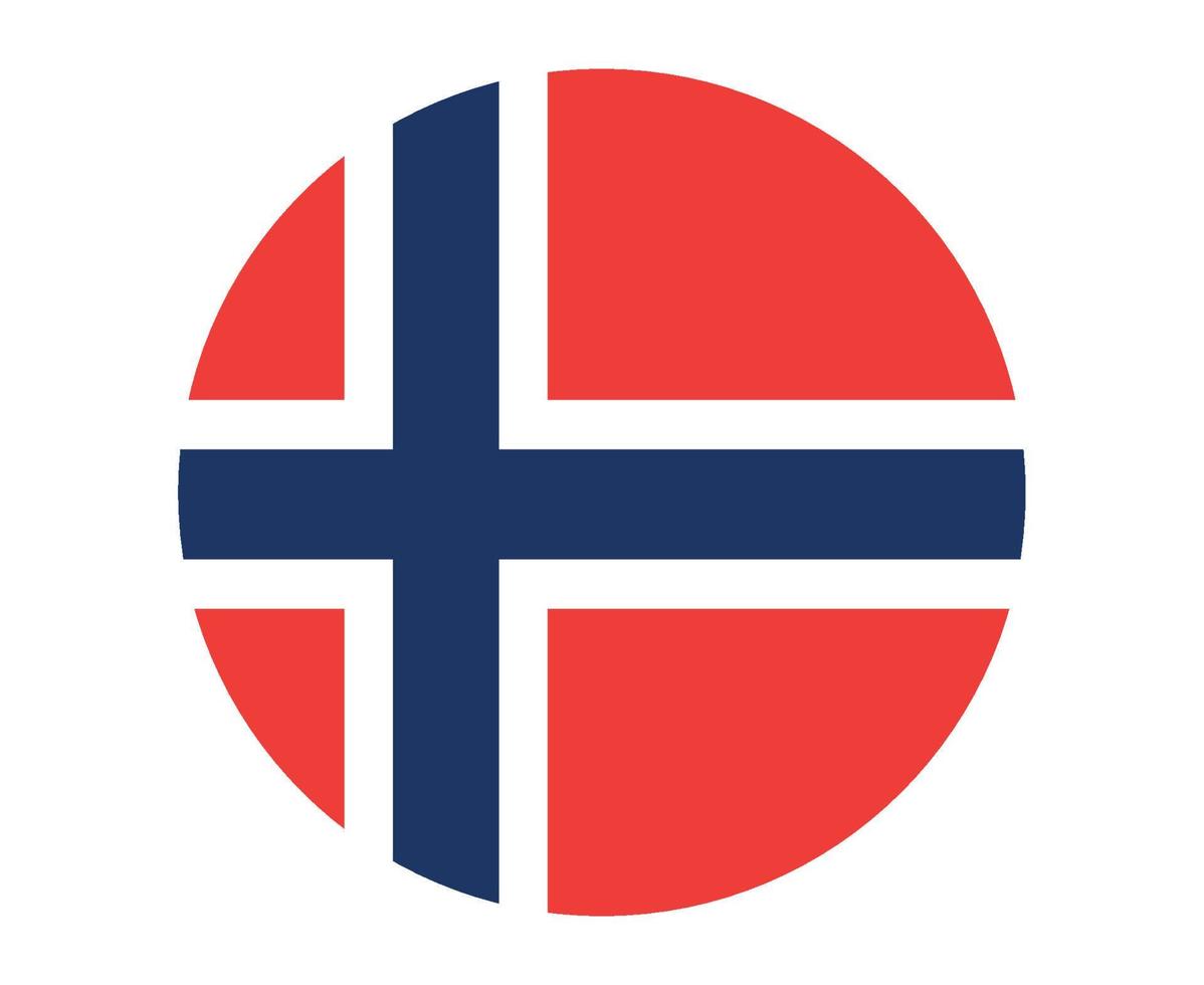 noorwegen vlag nationaal europa embleem pictogram vector illustratie abstract ontwerp element