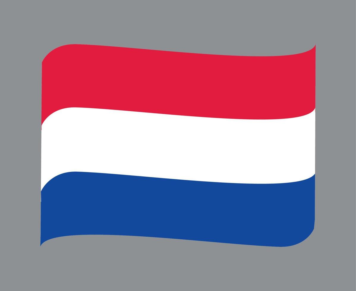 nederland vlag nationaal europa embleem lint pictogram vector illustratie abstract ontwerp element