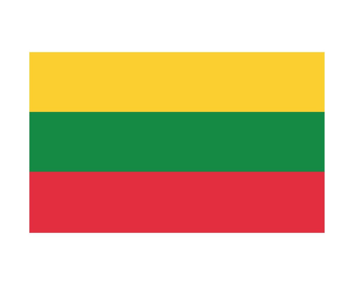 litwanië vlag nationaal europa embleem symbool pictogram vector illustratie abstract ontwerp element