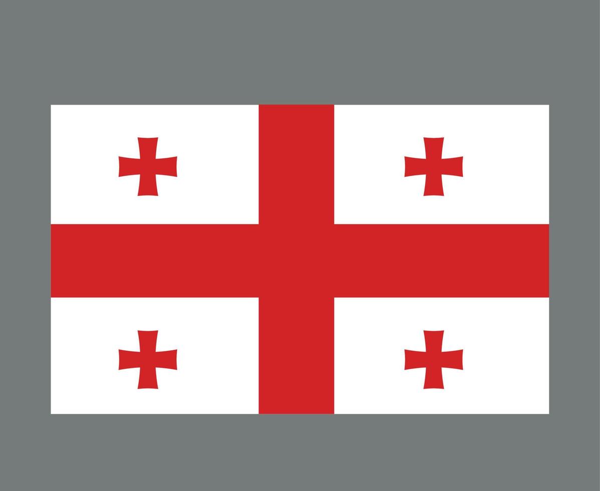 georgië vlag nationaal europa embleem symbool pictogram vector illustratie abstract ontwerp element