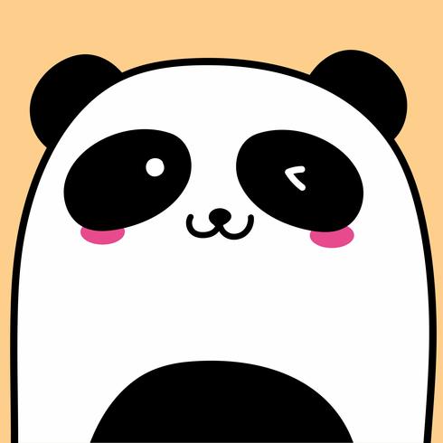 Leuke Panda Vectorillustratieachtergrond. vector