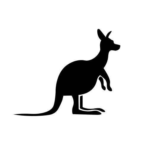 Kangaroo pictogram vector