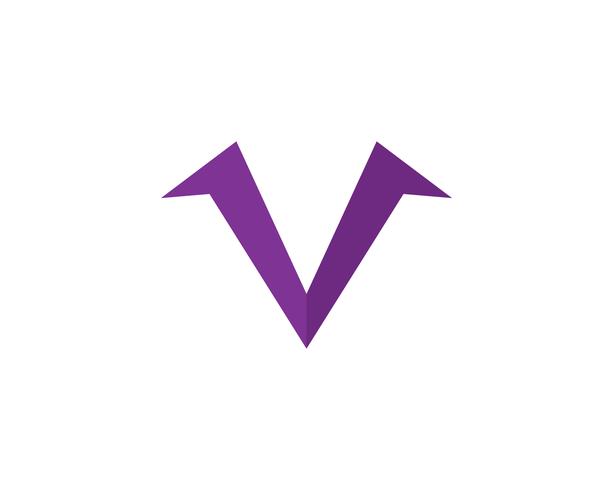 V logo bedrijfslogo en symbolenmalplaatje vector