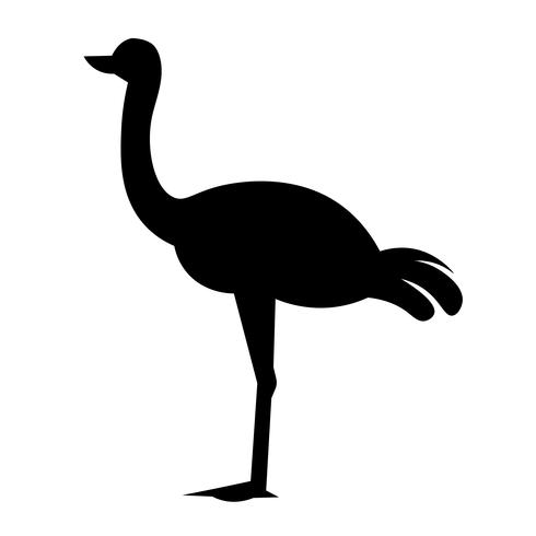 Struisvogel pictogram Vector
