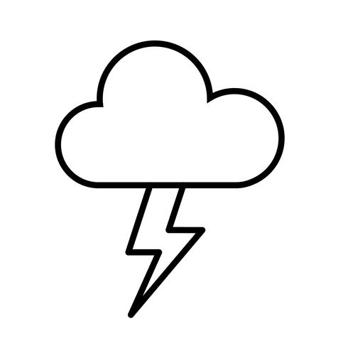 Cloud en Thunderbolt Icon Vector