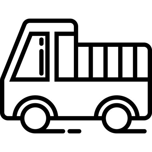 mini vrachtwagen pictogram vector