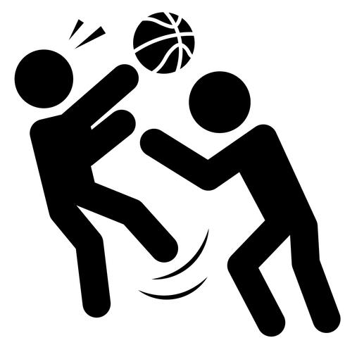 Basketbal vuile pictogram Vector