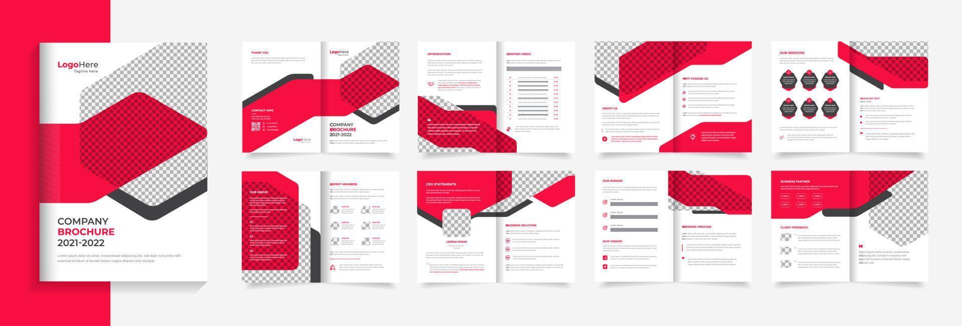 creatieve bedrijfsbrochure ontwerpsjabloon met creatieve vormen bedrijfsprofiel vector