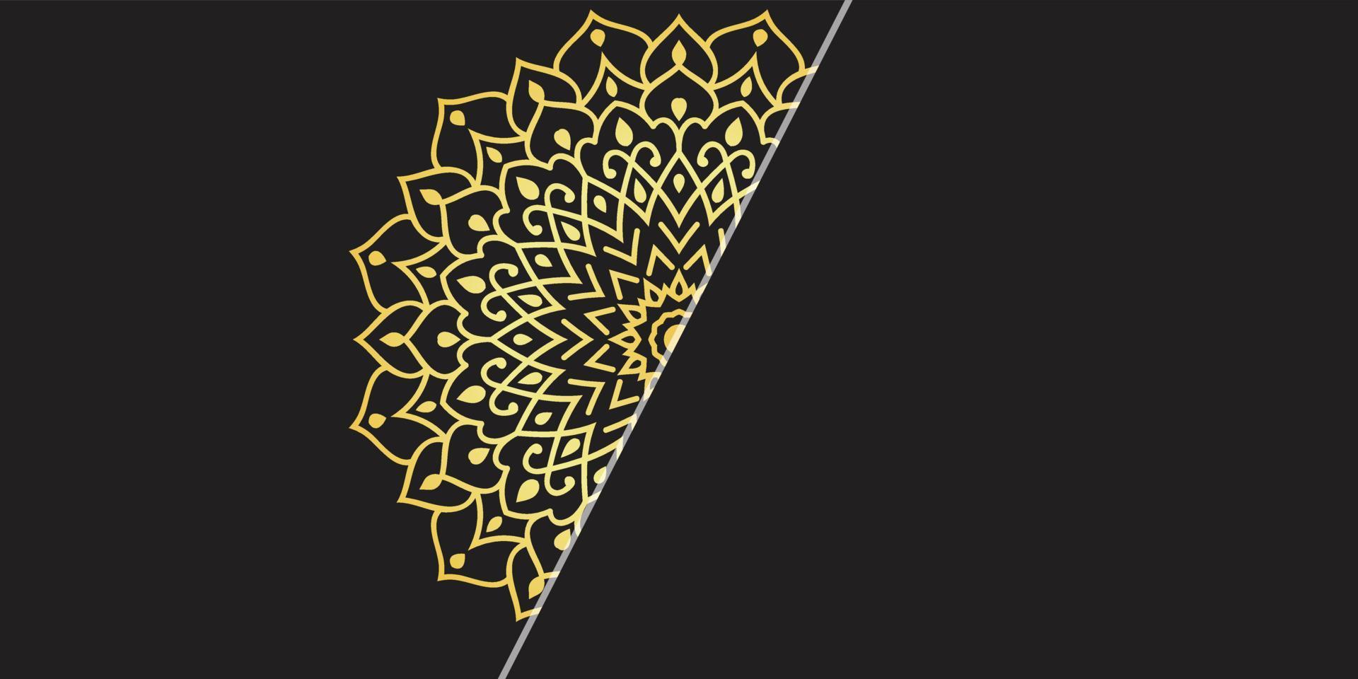 luxe gouden mandala achtergrond ontwerpsjabloon vector