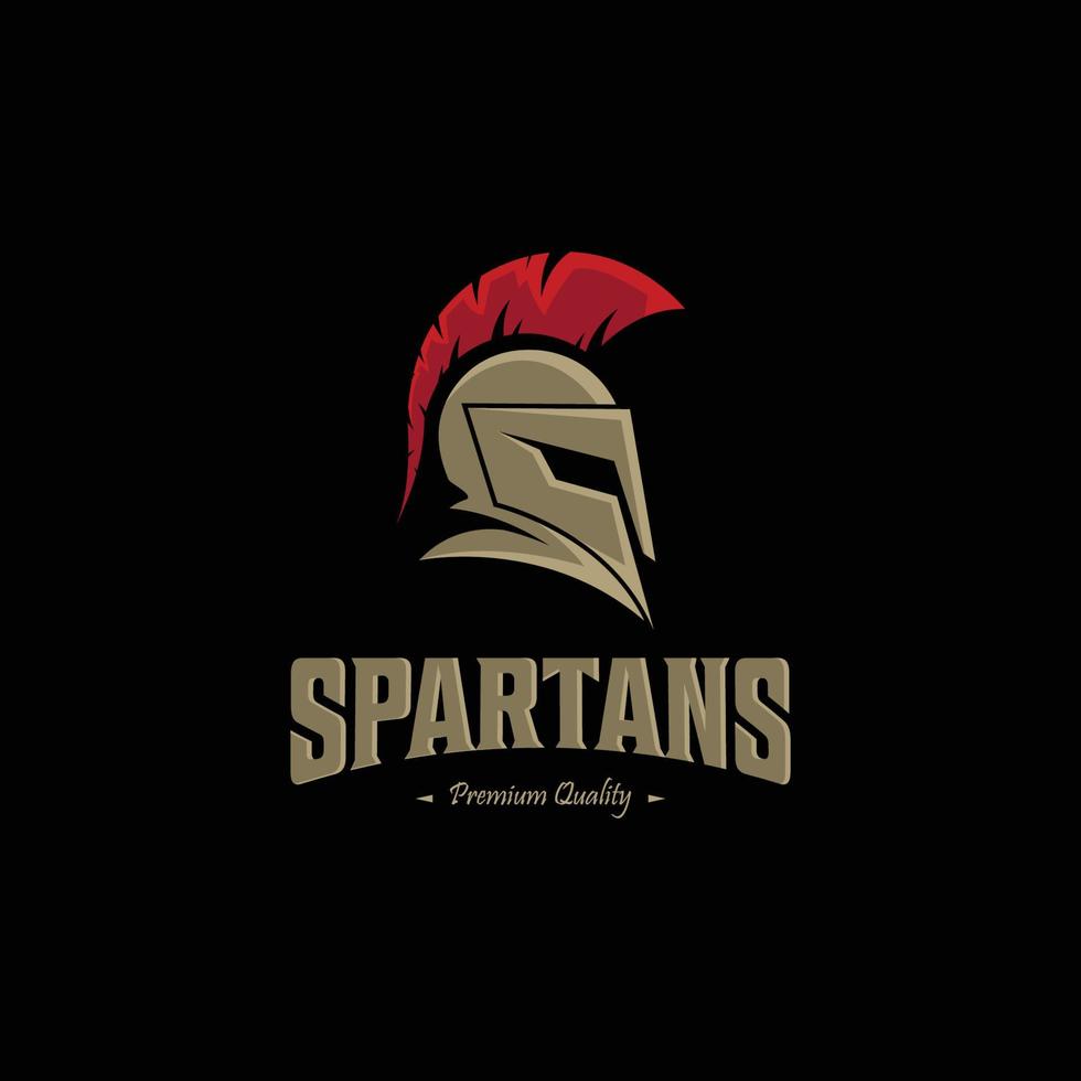 creatieve sparta team logo vintage silhouet ontwerp vectorillustratie vector