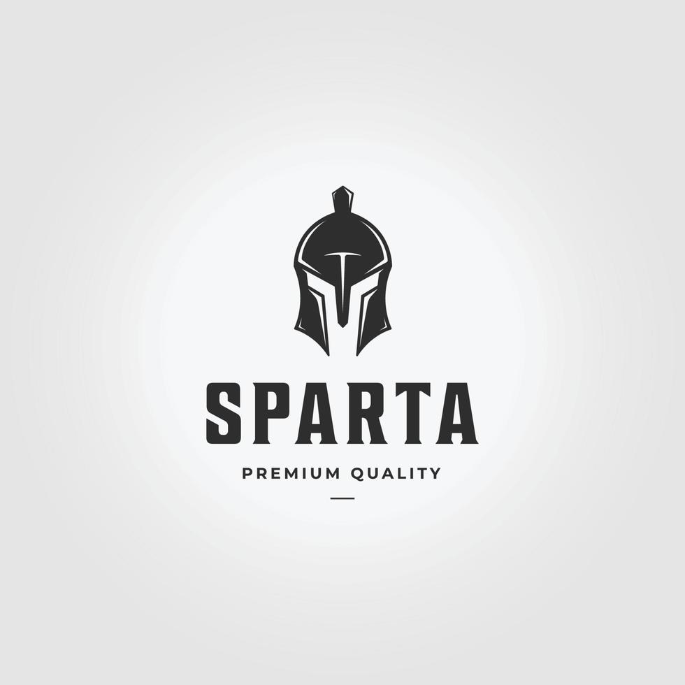 minimaal pantser van Sparta logo vector vintage illustratie ontwerp