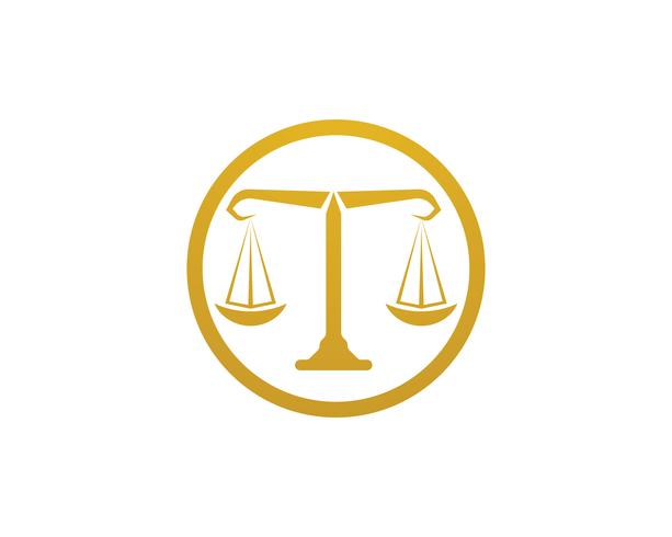 Justitie advocaat logo en symbolen sjabloon pictogrammen vector