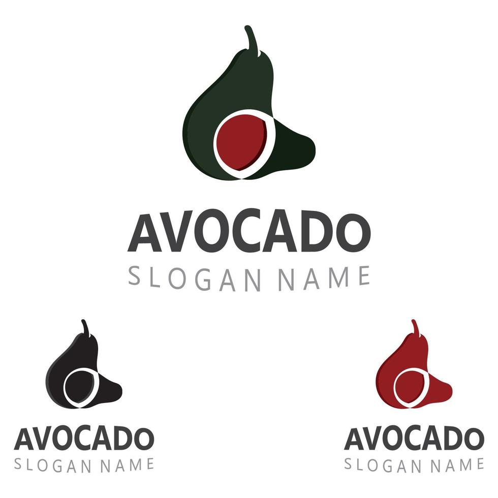 avocado vers fruit logo-ontwerpsjabloon voor creatieve ilustration vector