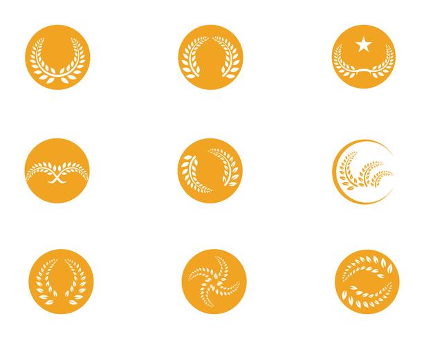 landbouw rijst voedsel maaltijd logo en symbolen sjabloon pictogrammen vector