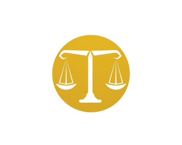 Justitie advocaat logo en symbolen sjabloon pictogrammen vector