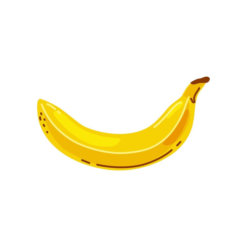 rijpe banaan op een witte achtergrond. icoon. vectorillustratie. vector