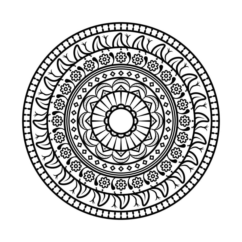 bloemenmandala. vintage decoratieve elementen. oosters patroon, vectorillustratie. islam, arabisch, indisch, marokkaans, spanje, turks, pakistan vector