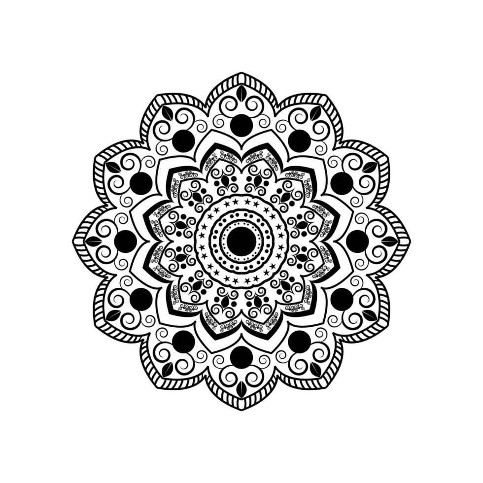 vector mandala patroon, henna tattoo stijl. islam, arabisch, pakistan, turks, indiaan, vectorillustratie eps10