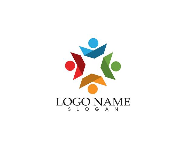 familiezorg liefde logo en symbolen sjabloon vector